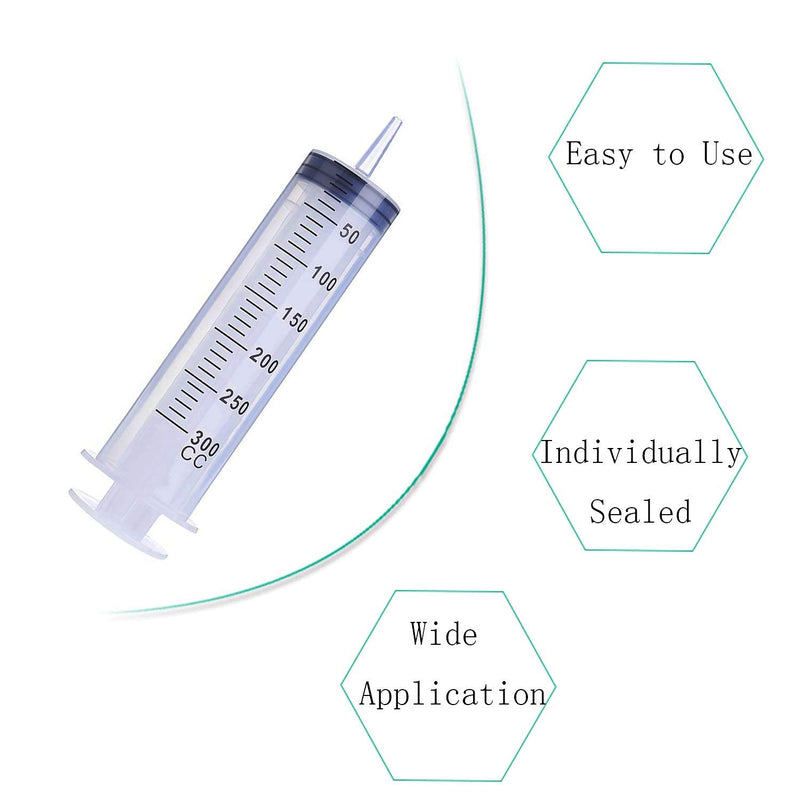 300ml Large Plastic Syringe with 32.8 Feet Handy Tubing for Scientific Labs, Watering, Refilling, Filtration, Motoring Application, Set of 1 300ml