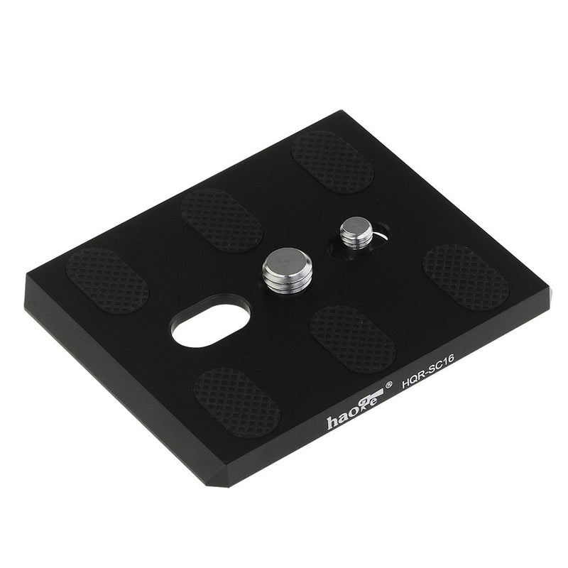 Haoge HQR-SC16 Camera QR Quick Release Plate for Sachtler DV 12, DV 15, Caddy, Video 18/20, Panorama Plus, Horizon Plus, Video 25 Plus, Video 18 Dutch Tripod Fluid Head Replace Touch & Go Plate 16