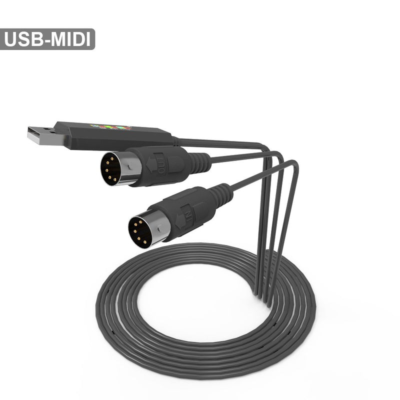 [AUSTRALIA] - USB IN-OUT MIDI Cable Converter, Bakerii USB IN-OUT MIDI Cable Converter PC MAC laptop MIDI Interface Converter for Piano Keyboard- 6.5Ft 