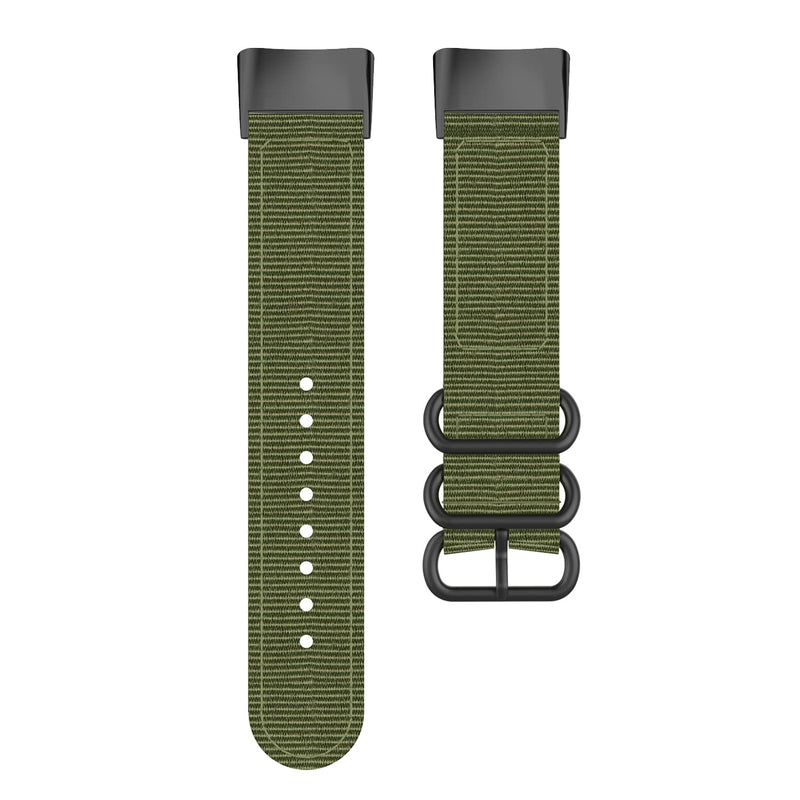 eiEuuk Watch Band Compatible with Fitbit Charge 5 Fabric Strap,Adjustable Woven Nylon Bracelet Breathable Sport Wrist Strap Replacement for Fitbit Charge5 Women Men Army Green