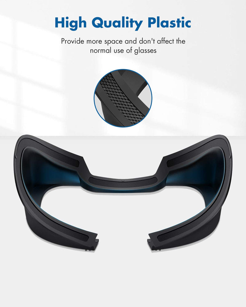 KIWI design Face Replacement Accessories for Oculus Rift S, VR Facial Interface Bracket and 2 PCS PU Leather Foam Face Cover Pad Sweat-Proof Breathable Washable