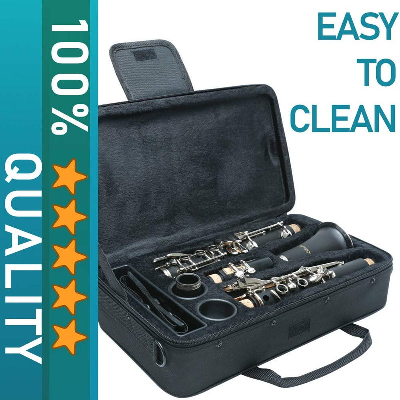 Libretto Clarinet ALL-INCLUSIVE Care Kit: Mouthpiece Brush + Dust Brush + Microfiber Cleaning Cloth + Thumb Rest + Premium Cork Grease, Giftable Handy Case, Time to Clean/Extend Life of your Clarinet!