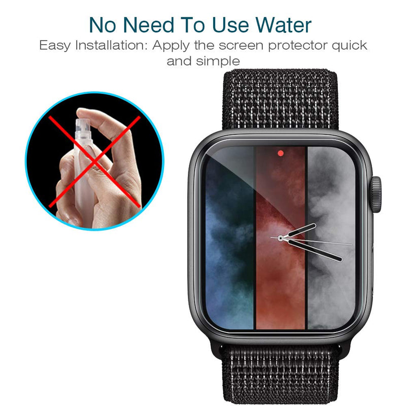 LK 6 Pack Screen Protector Compatible with Apple Watch Series 6 5 4 SE 44mm Flexible TPU HD Clear Film Bubble-Free (UF-010)