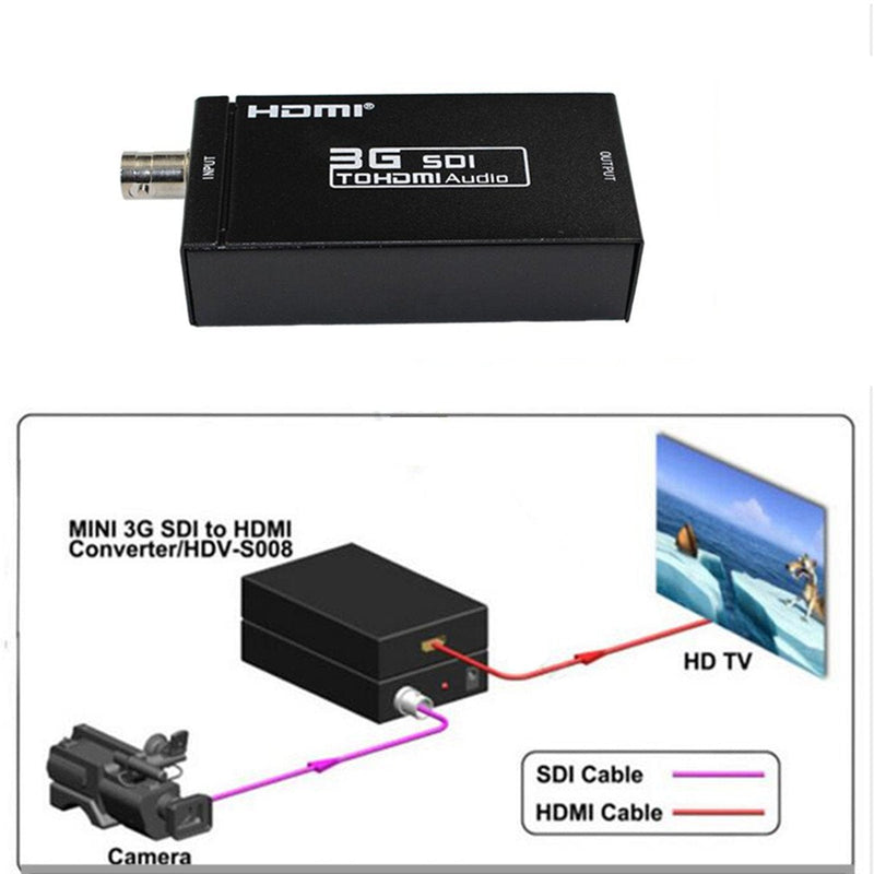 1080P 3G SDI to HDMI Converter Adapter Support HD-SDI / 3G-SDI Signals Showing SDI2DMI SDI to HDMI