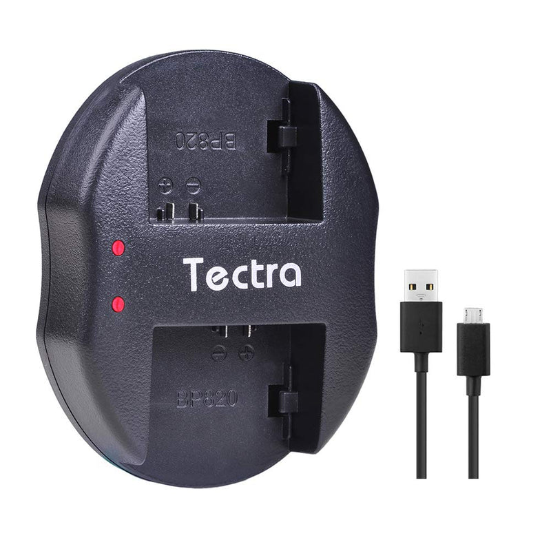 Tectra 2-Pack BP-808 Batteries and USB Dual Charger Kit for Canon BP-807, BP-808, BP-809 and Canon HFM400 HF100 M300 S100 S200 FS36 FS37 HF200 HFS11 HF100 HF20 HG21 FS406