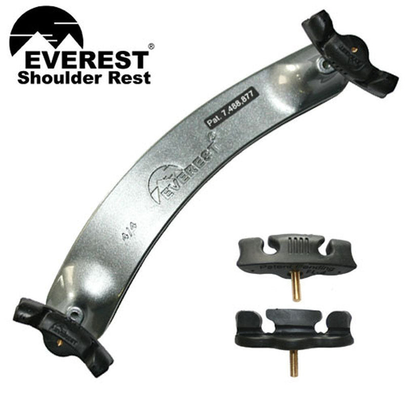 Everest ES-4 Violin Shoulder Rest 4/4 - Titanium Silver