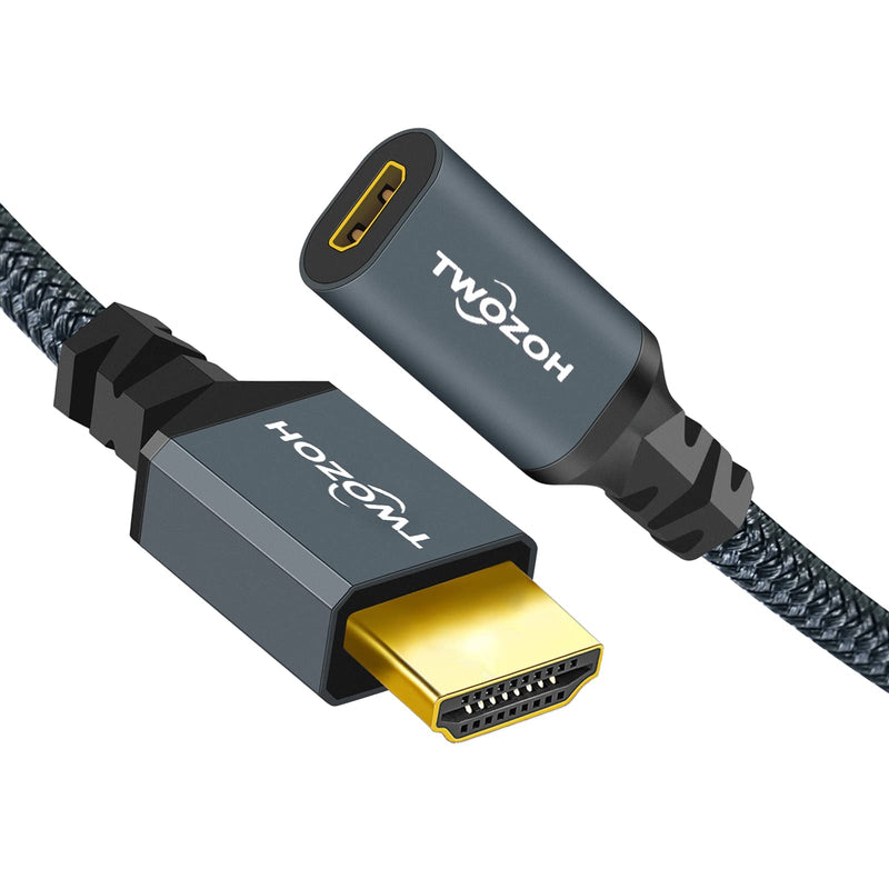 Twozoh Full Size HDMI to Micro HDMI Female Adapter Cable, Micro HDMI Socket to HDMI Adapter Cable Support 3D/4K 1080p.(20CM/0.6FT) HDMI Male to Micro Female