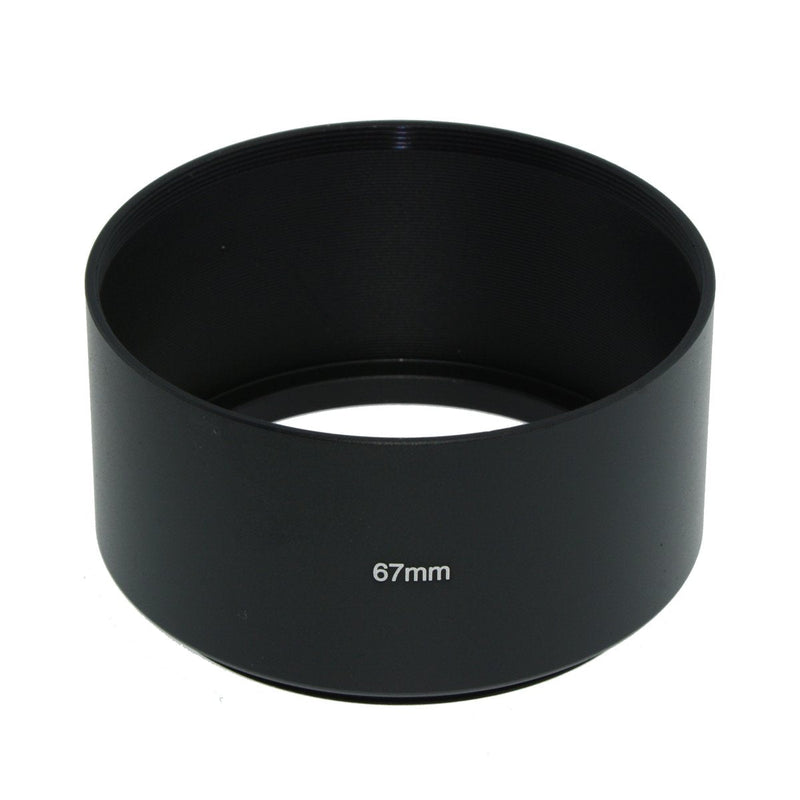 SIOTI Camera Long Focus Metal Lens Hood with Cleaning Cloth and Lens Cap Compatible with Leica/Fuji/Nikon/Canon/Samsung Standard Thread Lens 67mm