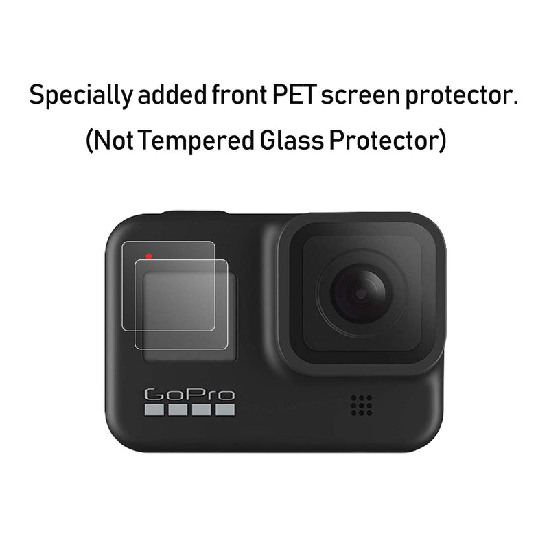 Screen Protector Compatible with New Gopro Hero 8 Black Action Camera, KELIFANG GoPro Hero8 Accessories with 4 Pcs (2pack) Ultra Tempered Glass Lens Protective Foils 2 Pack for Hero 8 Black