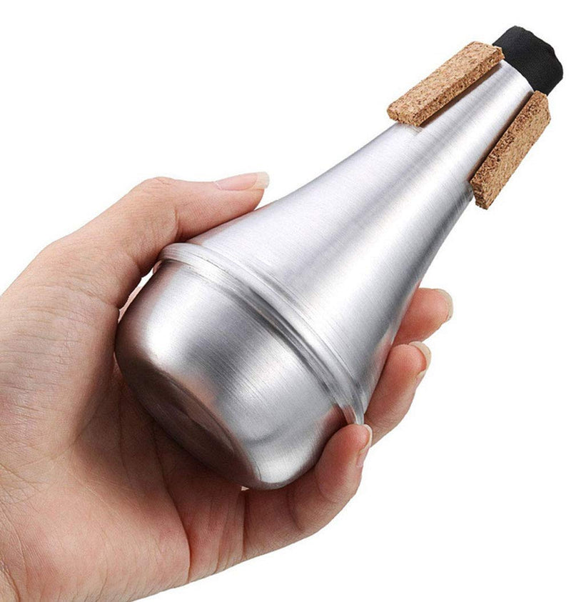 Tzong Silver Lightweight Aluminum Practice Trumpet Mute Silencer for Jazz