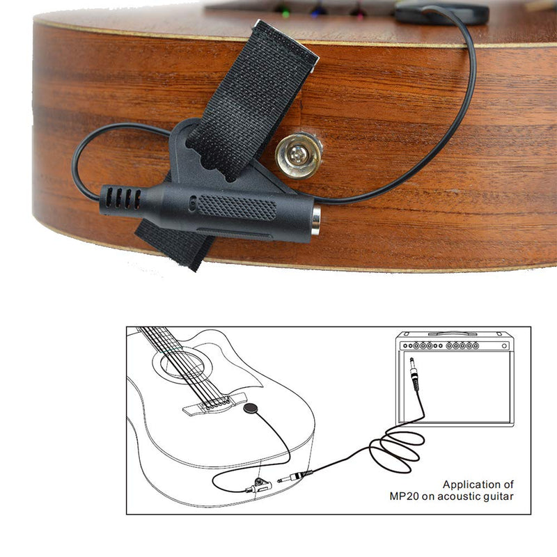 Imelod Contact Microphone Piezo Pickup Violin Microphone Pickup Cello Banjo Ukulele Mandolin Guitar Microphone Pickup Mic Acoustic Guitar Pickup
