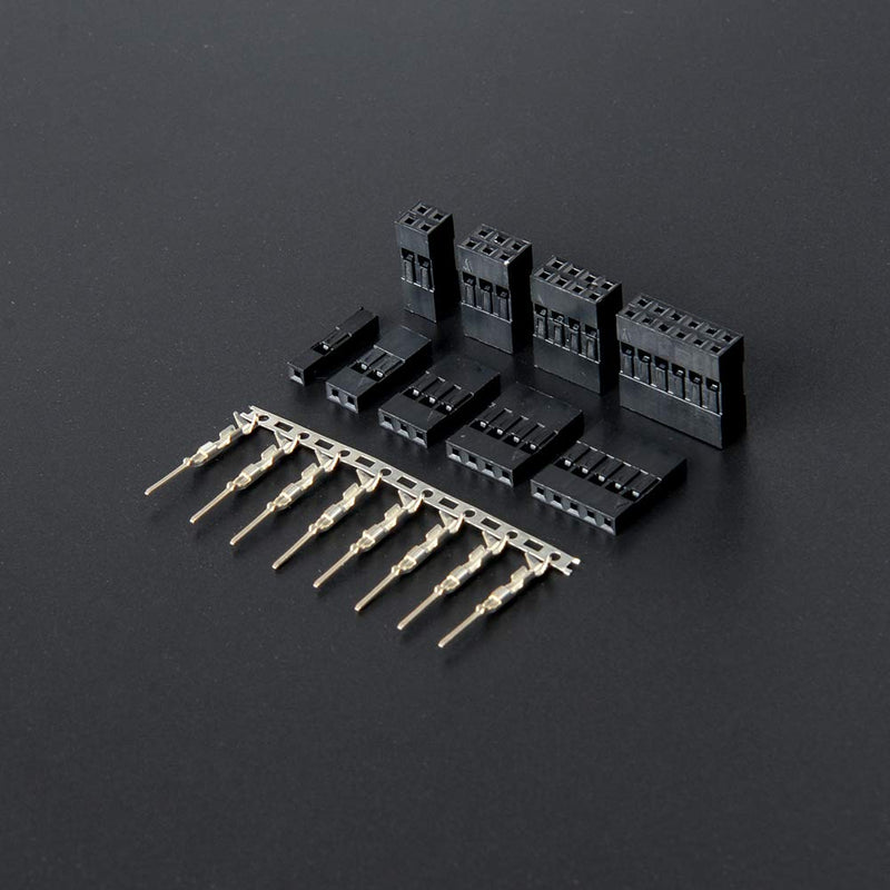 IWISS Dupont Connector Kit 2.54mm Pitch Single Row Male Headers, Dupont Crimp Pins for 3D Printer and FPV Jumper Wire, Ribbon Cable