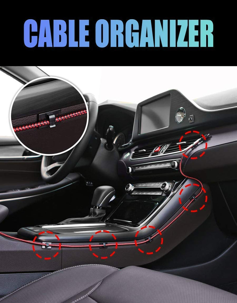 KMMOTORS 10 pc Car Multi-Purpose Hook Clip mask Hanger Cable Organizer Key Holder (10 Clips) 1