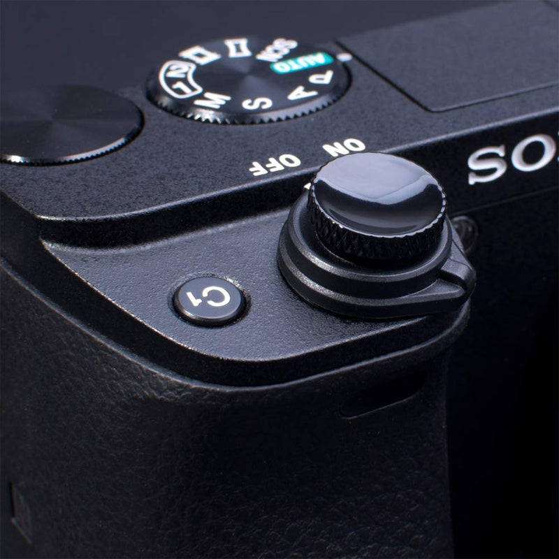VKO Camera Soft Release Shutter Button Cap Compatible with Fujifilm Fuji GFX 50S 50R X-H1 X-T1 X-T200 X-T100 XF10 X-A7 X-A5 X-A20 X70 Flat Surface Shutter Button Cameras Black(2 Pack)