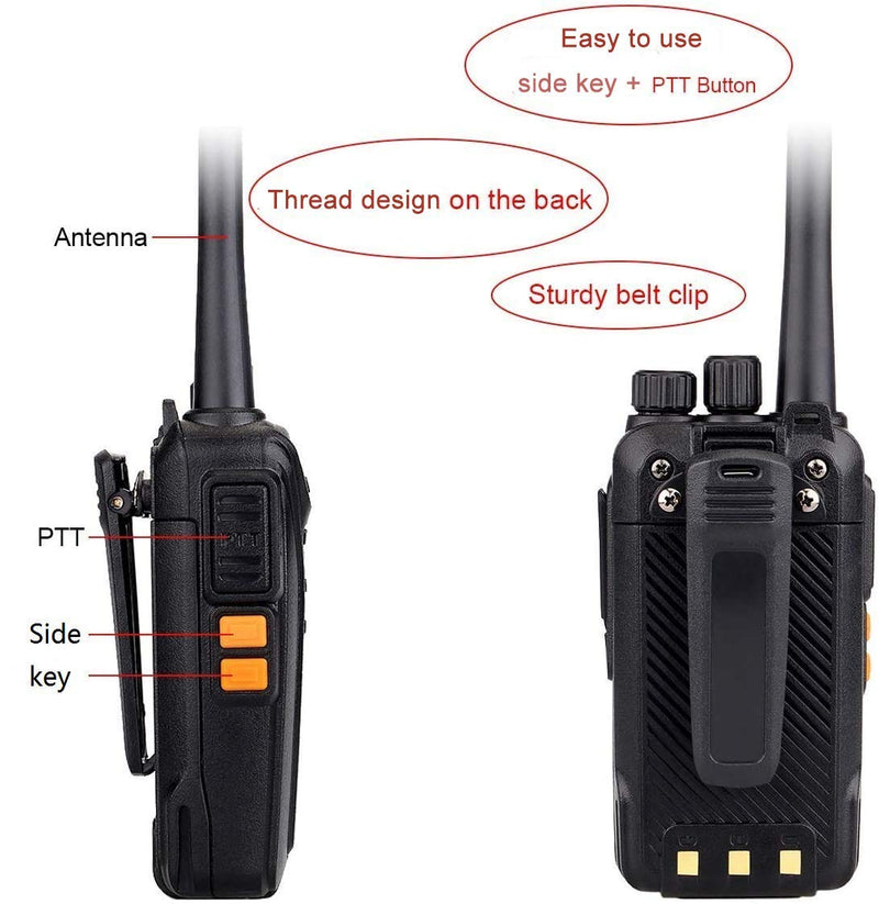 Retevis RT27 2 Way Radio Rechargeable,Long Range Two Way Radios,Walkie Talkie for Adults,22 CH Handheld VOX Hands Free USB Charging,Business Warehouse School Outdoor(1 Pack)