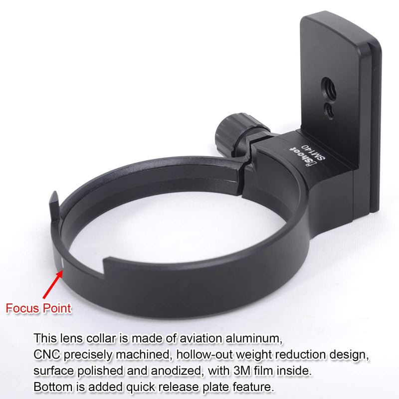 Tripod Mount Ring, iShoot Lens Collar Socket Compatible with Sigma 100-400mm f/5-6.3 DG OS HSM Contemporary Lens (EF/F Mount), Built-in Quick Release Plate for Tripod Ball Head of ARCA-Swiss Kirk Fit