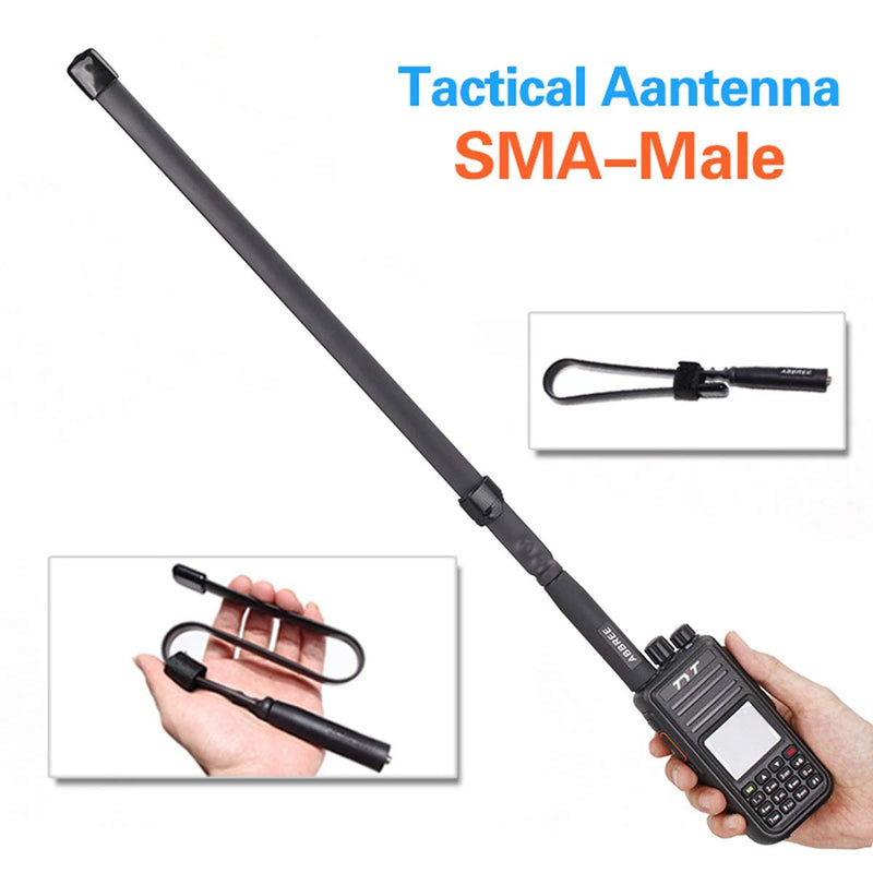 ABBREE SMA-Male Dual Band 144/430Mhz Foldable Tactical Antenna for Yaesu FT-70DR,FT-2DR/3DR,FT-270R Wouxun TYT MD-380 Two Way Radio