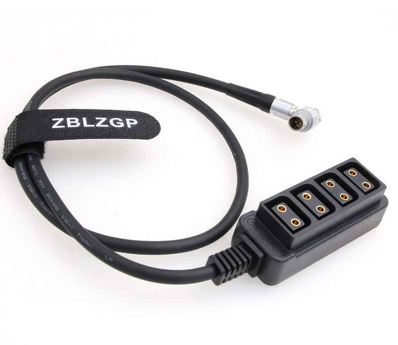 ZBLZGP Right Angle 2 Pin Male to 4 D-tap Female Splitter 12V Ooutput Cable for ARRI RED DSMC2/TILTA