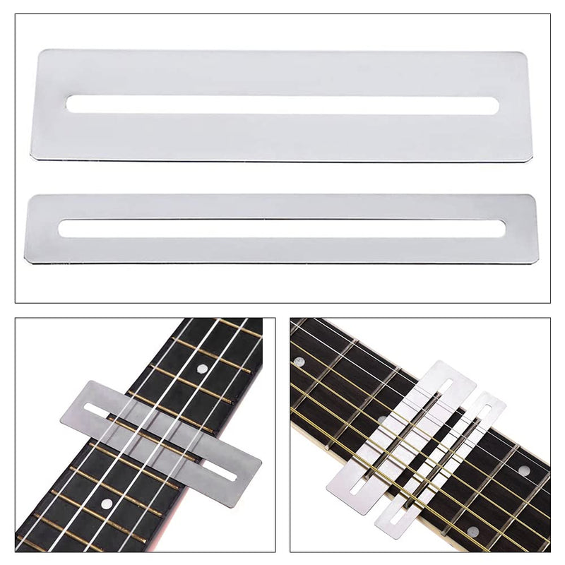 4PCS Guitar Fingerboard Guards Stainless Steel Guitar Fingerboard Fretboard Protector for Dressing and Polishing Frets