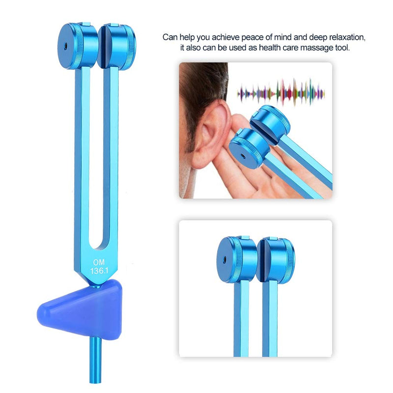 Aluminium Alloy Tuning Fork,Sound Tuning Fork with Fixed Weights Sound Tool Suitable for Health Club and Other Places