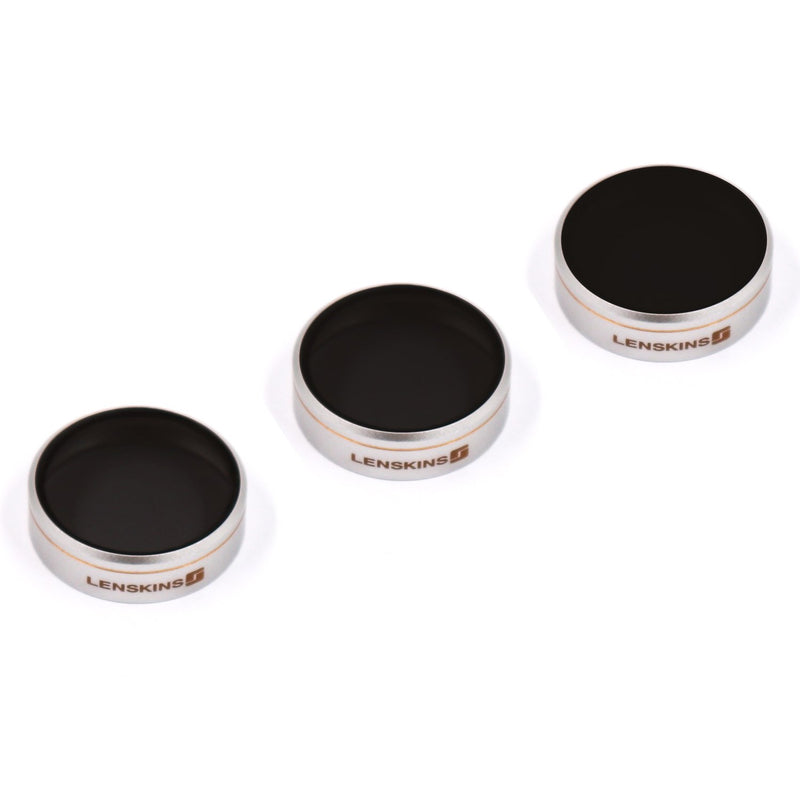 LENSKINS 3 Pack ND4/ND8/ND16 Camera Lens Filter for DJI Phantom 4 Pro/Pro+/Advance, AGC Optics, Weather-Sealed, Multi-Resistant Coated Neutral Density Filter 3 Pack (ND4/ND8/ND16)