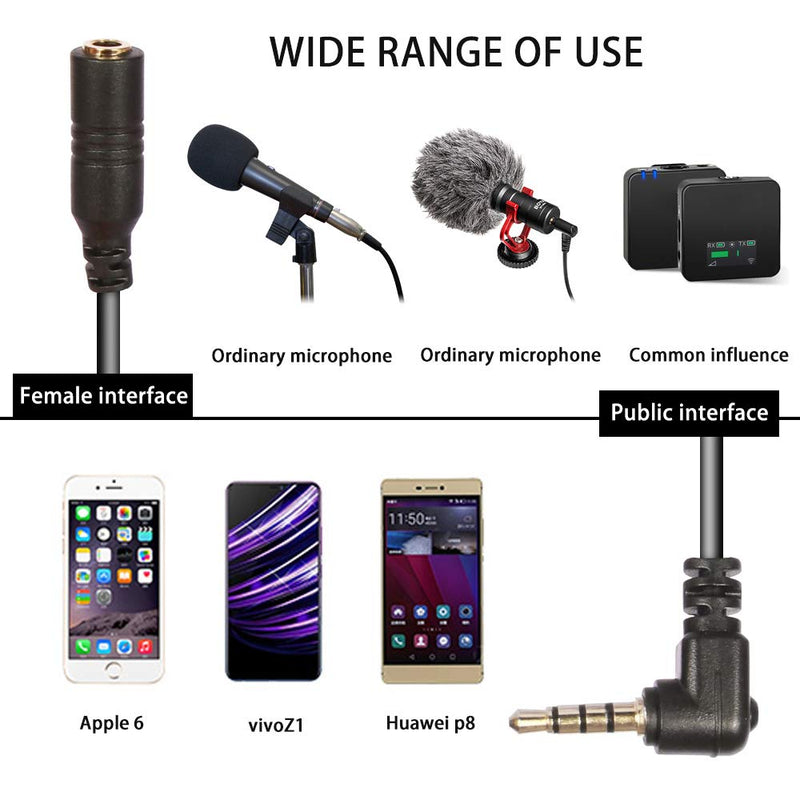 [AUSTRALIA] - 3.5mm Microphone TRS to TRRS Transfer Adapter, Adapter Cable for iPhone and Android Smartphone Tablets Camera and Microphone 