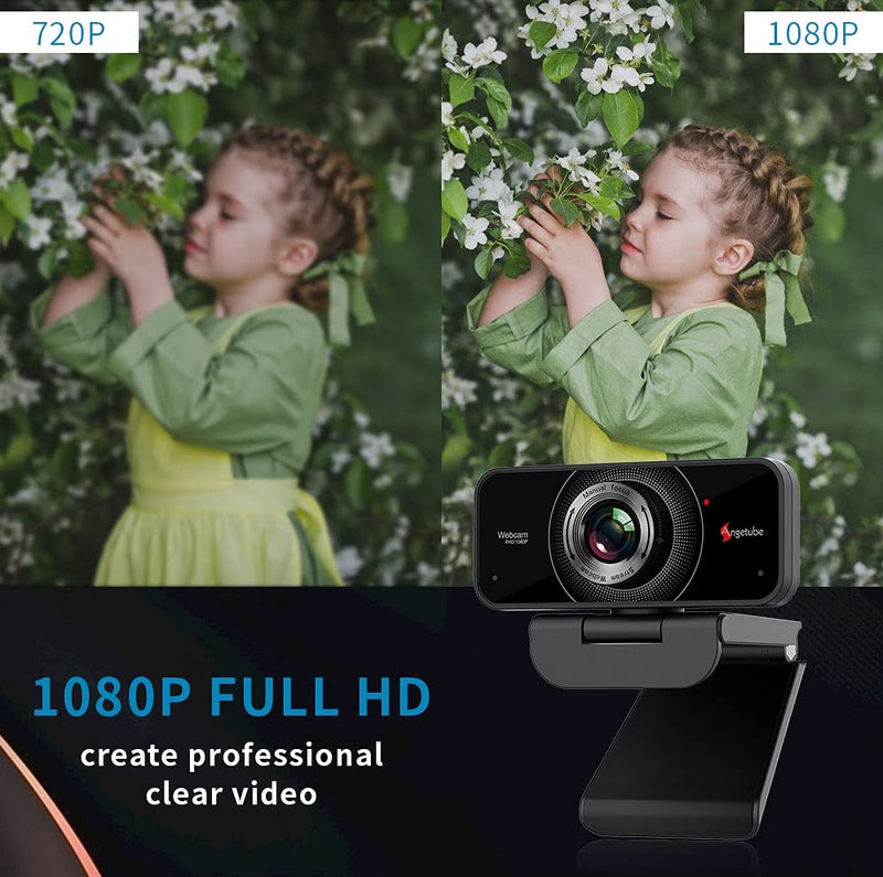 [AUSTRALIA] - Angetube 1080P Webcam with Microphone - USB Computer Camera for Laptop/Desktop/Mac - HD PC Web Cam for Zoom/Skype/Teams/Xbox, Streaming | Video Conferencing | Calling 