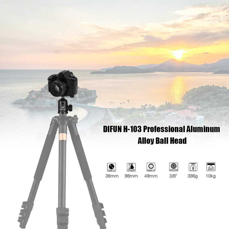 Ball Head,Docooler Ball Head Panoramic Damping Video Head Tripod Head 1/4 Inch Screw