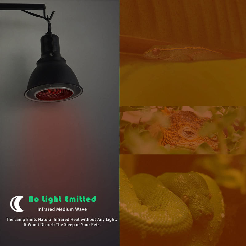 [AUSTRALIA] - Deep Heat Projector Reptile Heat Lamp (50W), Heater for Bearded Dragon & Leopard Gecko, Basking Light for Amphibian Pet 50.0 Watts 