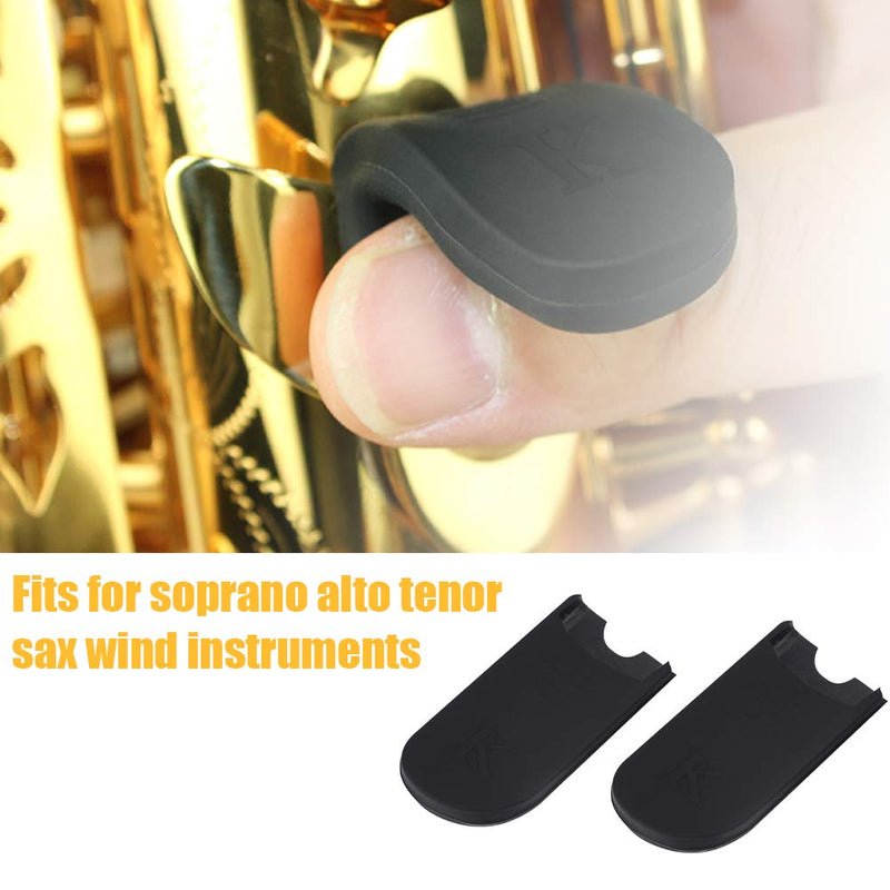 Saxophone Thumb Rest, 2Pcs Comfortable Rubber Finger Rest Cushion Pads for Soprano Alto Tenor Sax