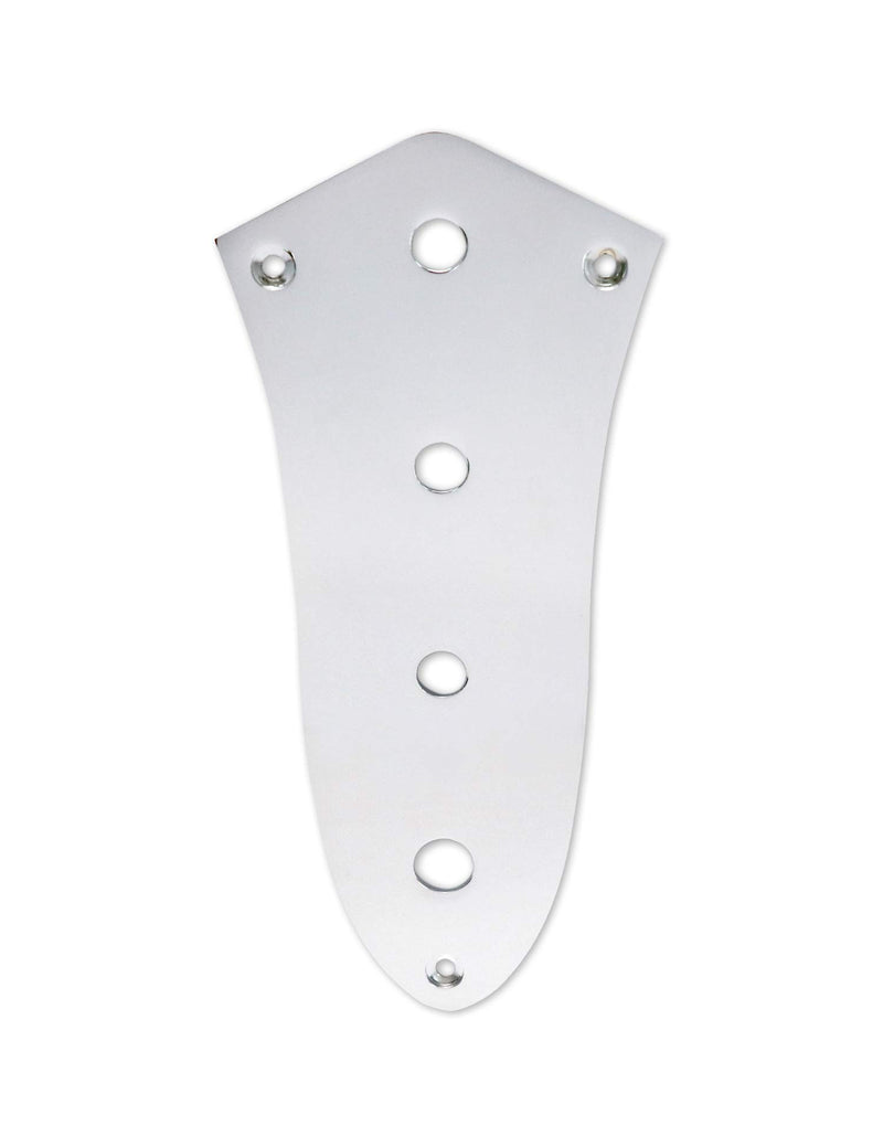 Metallor Bass Control Plate Mounting Plate 4 Holes for Jazz Bass Guitar Parts Replacement Chrome.