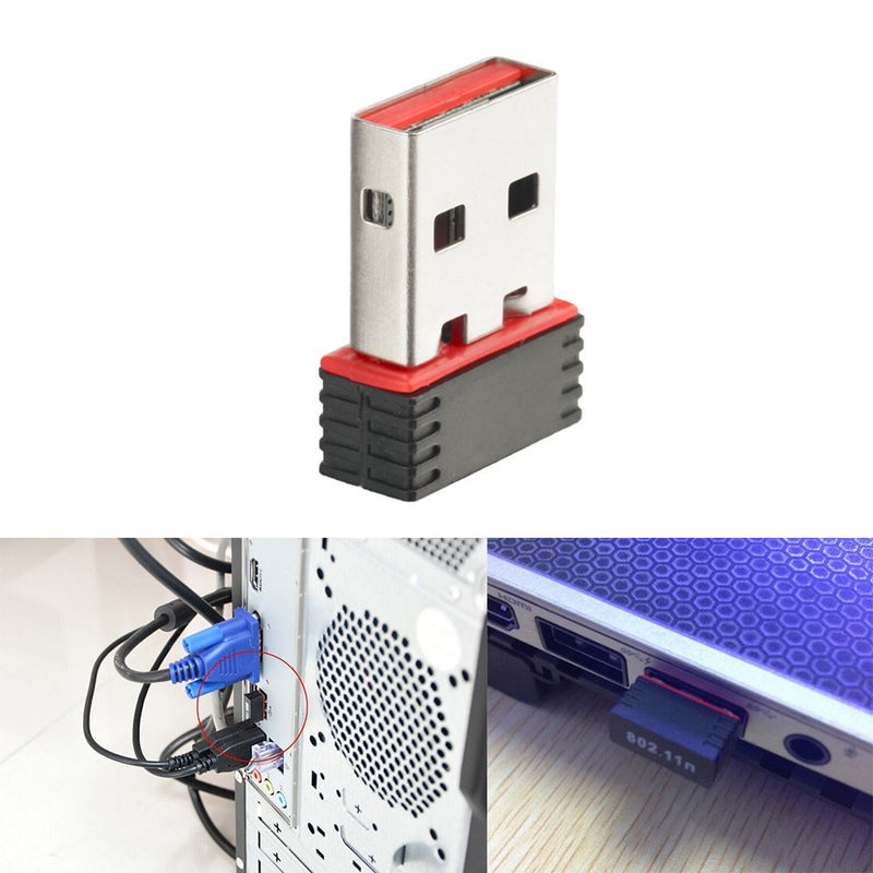 Superwang Mini USB Wifi Wireless Adapter N - 150Mbps 802.11n Wireless Internet Dongle, Supports Windows, Mac OS, Linux …