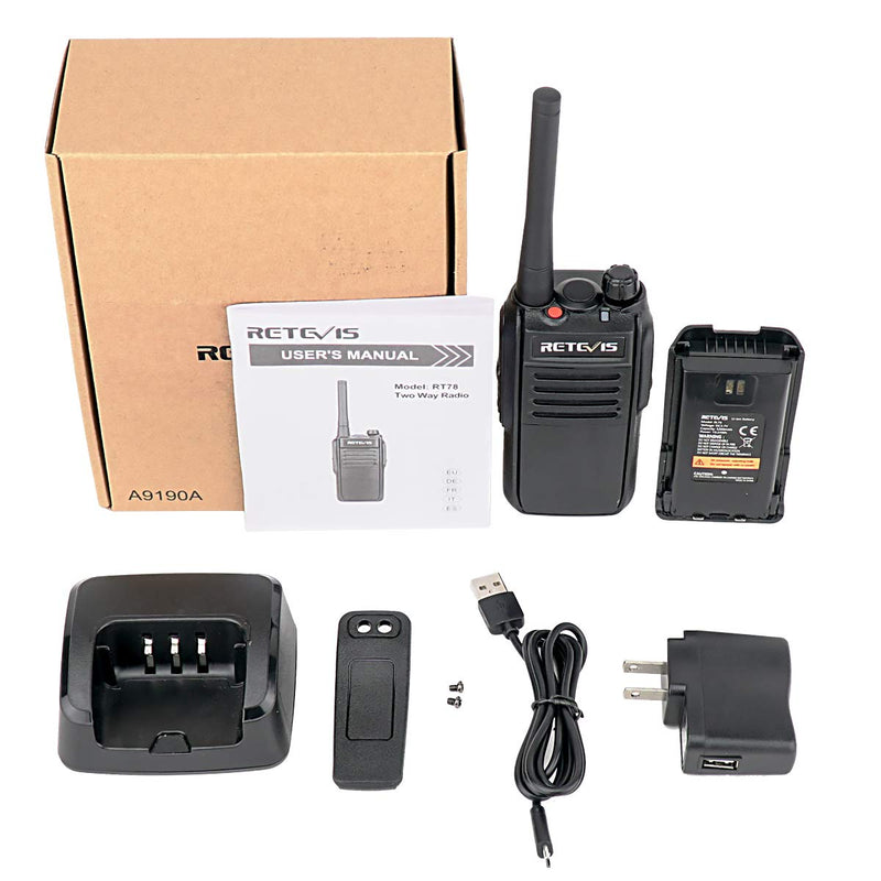 Retevis RT78 Bluetooth Longe Range Walkie Talkie Rechargeable 5200mAh, IP67 Waterproof, Dual Band 2 Way Radio APP Operation, High Power Two Way Radio (1 Pack)