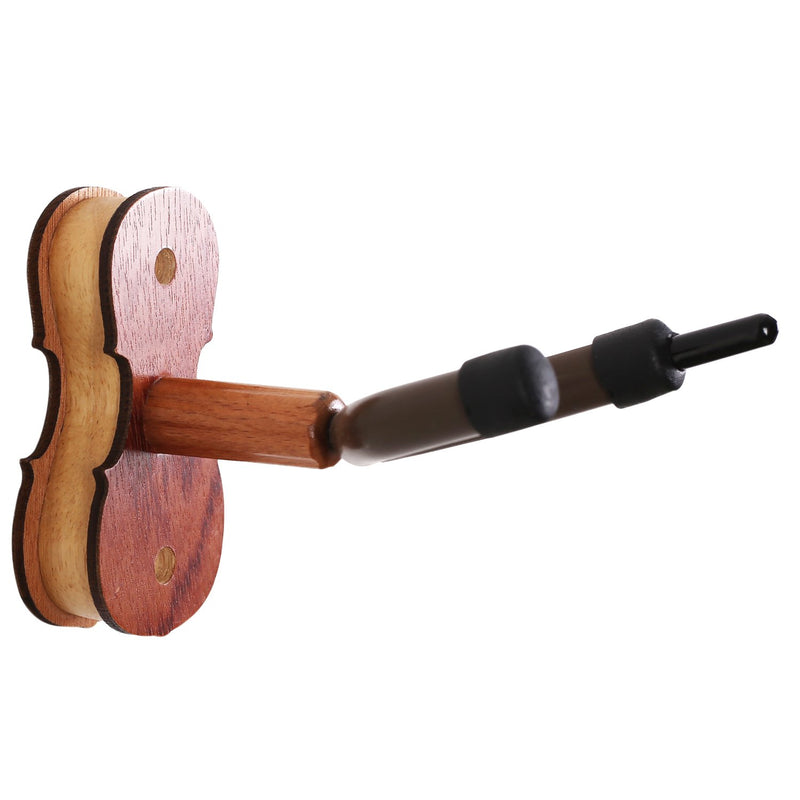 Violin Hanger with Bow Hanger - Hardwood Home & Studio Wall Mount Hanger for Violin/Viola (MA-5 Sapele)