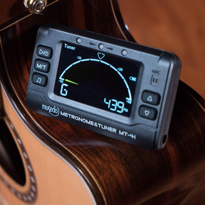 musedo MT-41 Rechargeable Chromatic Metro-Tuner Metronome Tuner Combo with Backlit,Pickup included