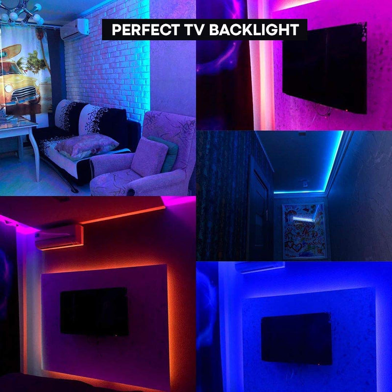 [AUSTRALIA] - Solarvibe Premium RGB LED Strip Lights - Flexible LED Lights for Bedroom 32.8 ft - Waterproof LED Light Kit with Remote Controller - Super Brightness Color Changing Lights - Multicolor LED Lights 