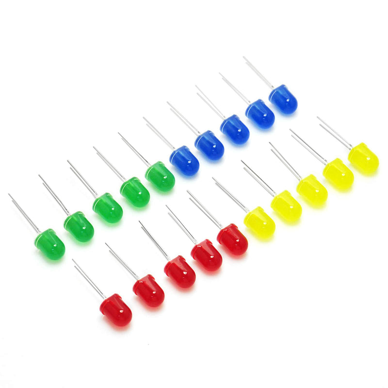 Gikfun 10mm LED Emitting Diodes Light Lamp Diffused F10 Round Led for Arduino (Pack of 20pcs) AE1258