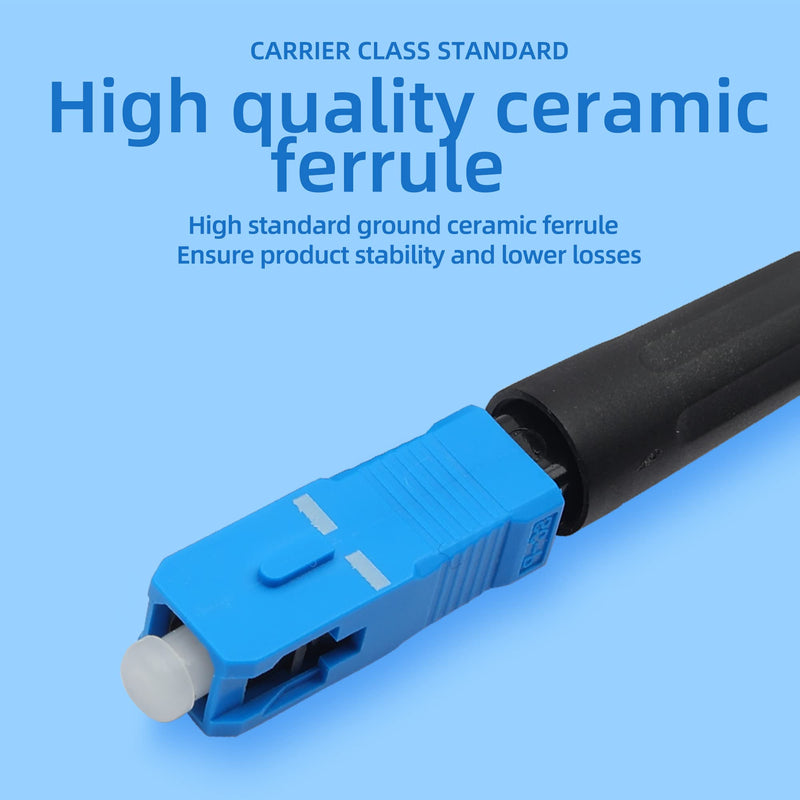 10 Pcs FTTH Embedded Type SC Fiber Optic Quick Connector