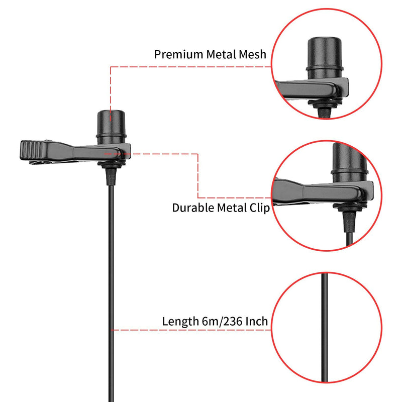 [AUSTRALIA] - BOYA by-M1 Pro Omnidirectional Lavalier Microphone Clip-on Lapel Mic for Smartphones, DSLRs, Camcorders, Audio Recorders, PC Recording 