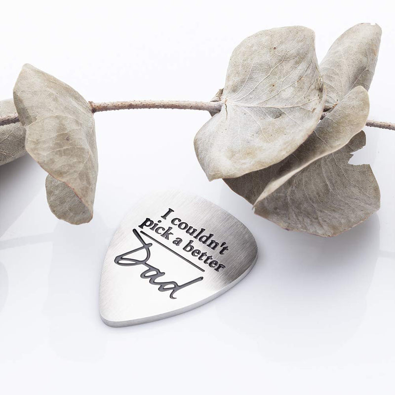 Fathers Day Gifts Keychain Dad Gifts from Daughter Son I Couldn't Pick a Better Dad Guitar Picks Funny Gift Ideas for Men Him Husband Daddy Birthday Gifts Key Ring (dad-guitar)