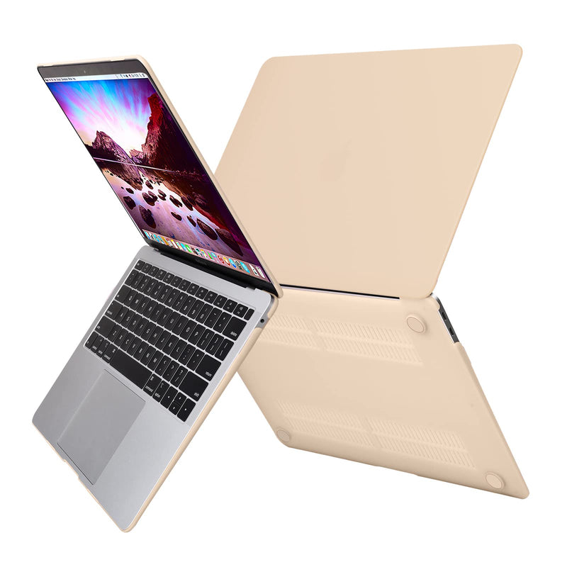 MOSISO Compatible with MacBook Air 13 inch Case 2022 2021 2020 2019 2018 Release A2337 M1 A2179 A1932 Retina Display with Touch ID, Plastic Hard Shell Case & Keyboard Cover Skin, Apricot
