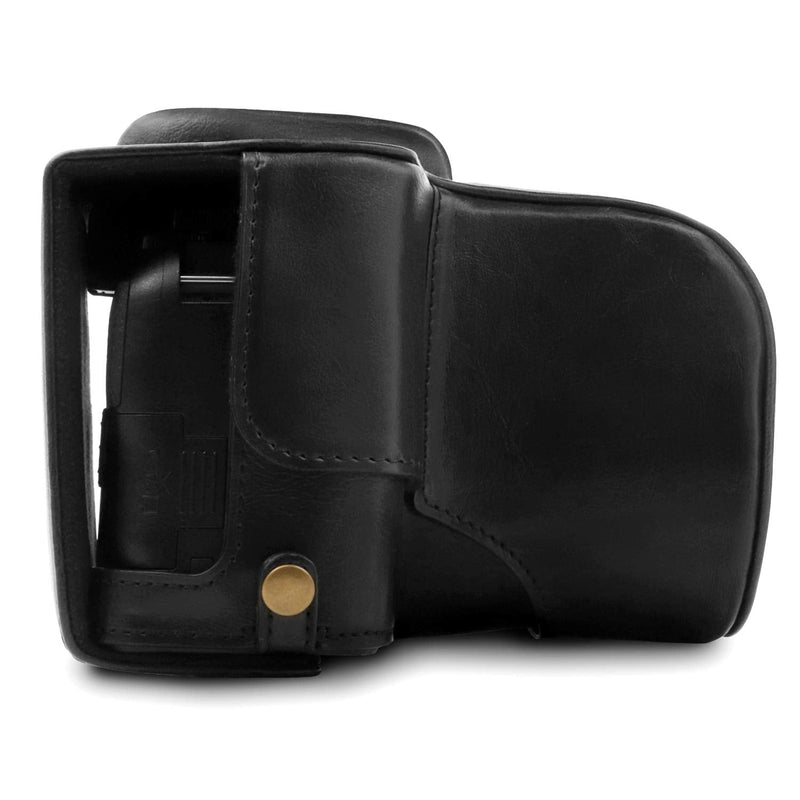 Mega Gear MG1535 Nikon D3500 Ever Ready Leather Camera Case and Strap - Black, Compact