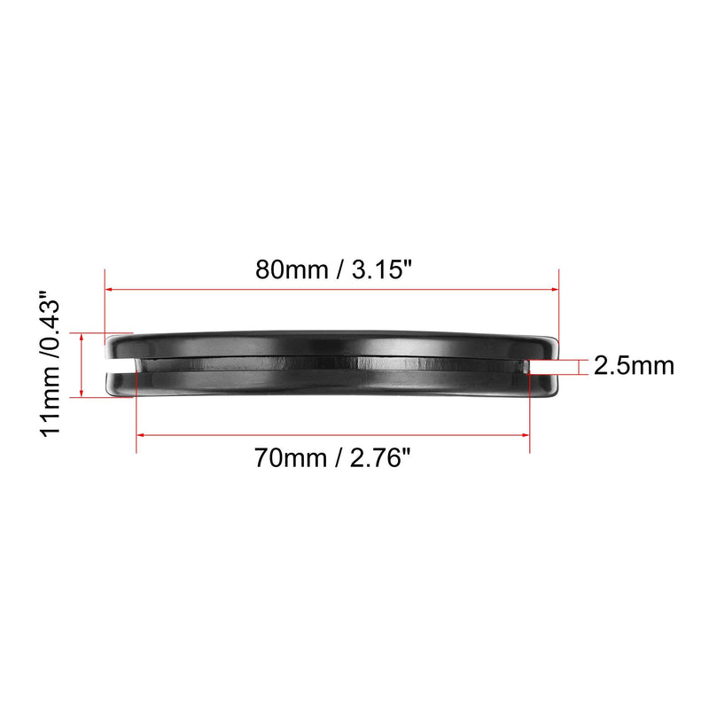 uxcell Rubber Grommet Round Double-Sided Mount Dia 70 mm for Wire Protection 4pcs