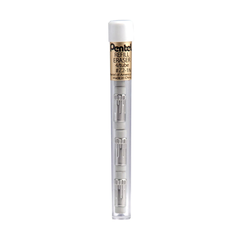Pentel Refill Eraser for Mechanical Pencils, 3 Tubes per pack, 4 erasers per tube Original Vesion
