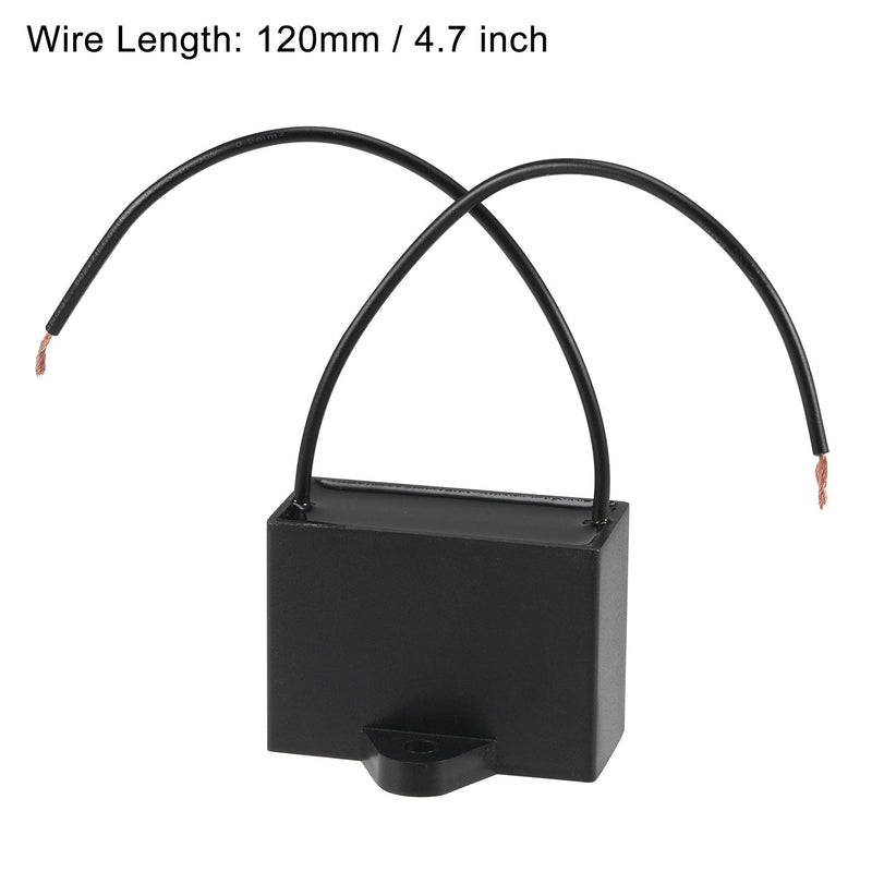 uxcell Ceiling Fan Capacitor CBB61 16uF 250V AC 2 Wires Metallized Polypropylene Film Capacitor 47x34x22mm for Electric Fan Pump Motor Generator 2Pcs