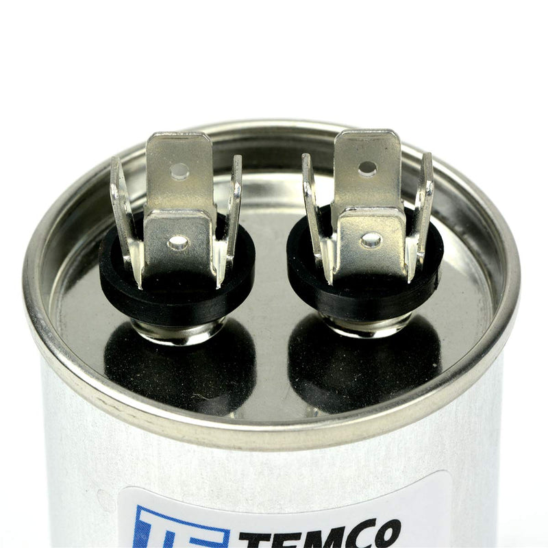 TEMCo 45 uf/MFD 370 VAC Volts Round Run Capacitor 50/60 Hz AC Electric - Lot -1 (Optional uf/MFD, Voltage and Lot Quantities Available) 45 uf (1 Pack)