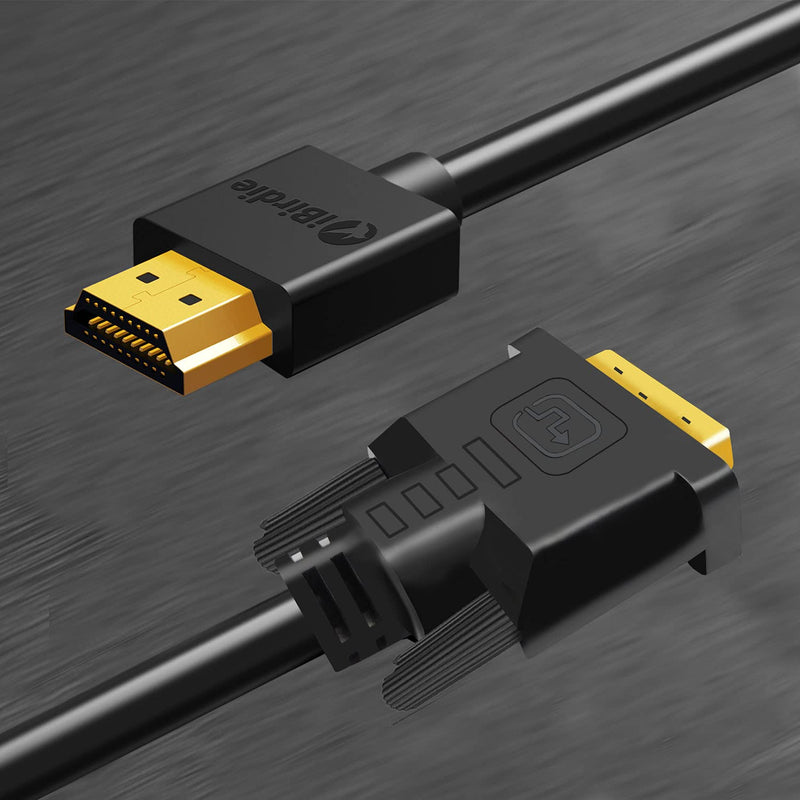 HDMI to DVI Cable 3 Feet (do DVI to HDMI) Support 1440p 1080p High Speed HDMI Male A to DVI-D