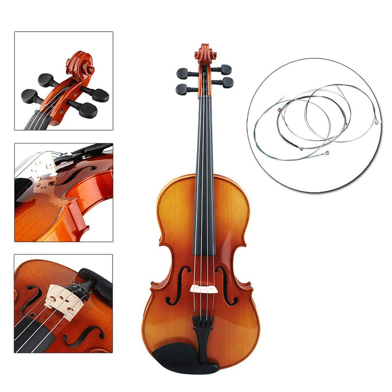 JYsun Viola Strings 2 Full Sets A D G C with Stainless Steel Core Nickel-Plated Ball-End Nickel Chromium Wound