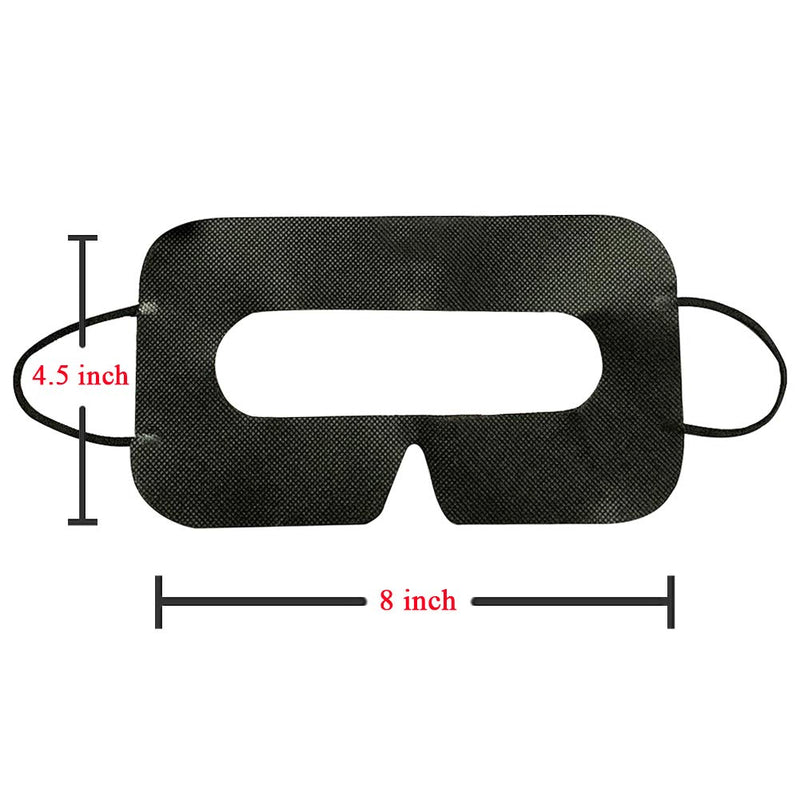 YinQin Disposable VR Mask 100 PCS Universal Cover Mask for VR, VR Eye Cover Mask Sanitary VR Mask, VR Mask Rift, VR Cover Pad, Black (100 PCS)