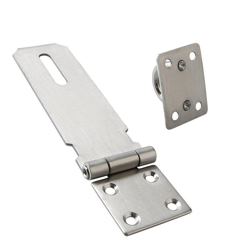 Alise 2Pcs Padlock Hasp Door Clasp Hasp Lock Latch SUS 304 Stainless Steel Brushed Nickel 5 Inch